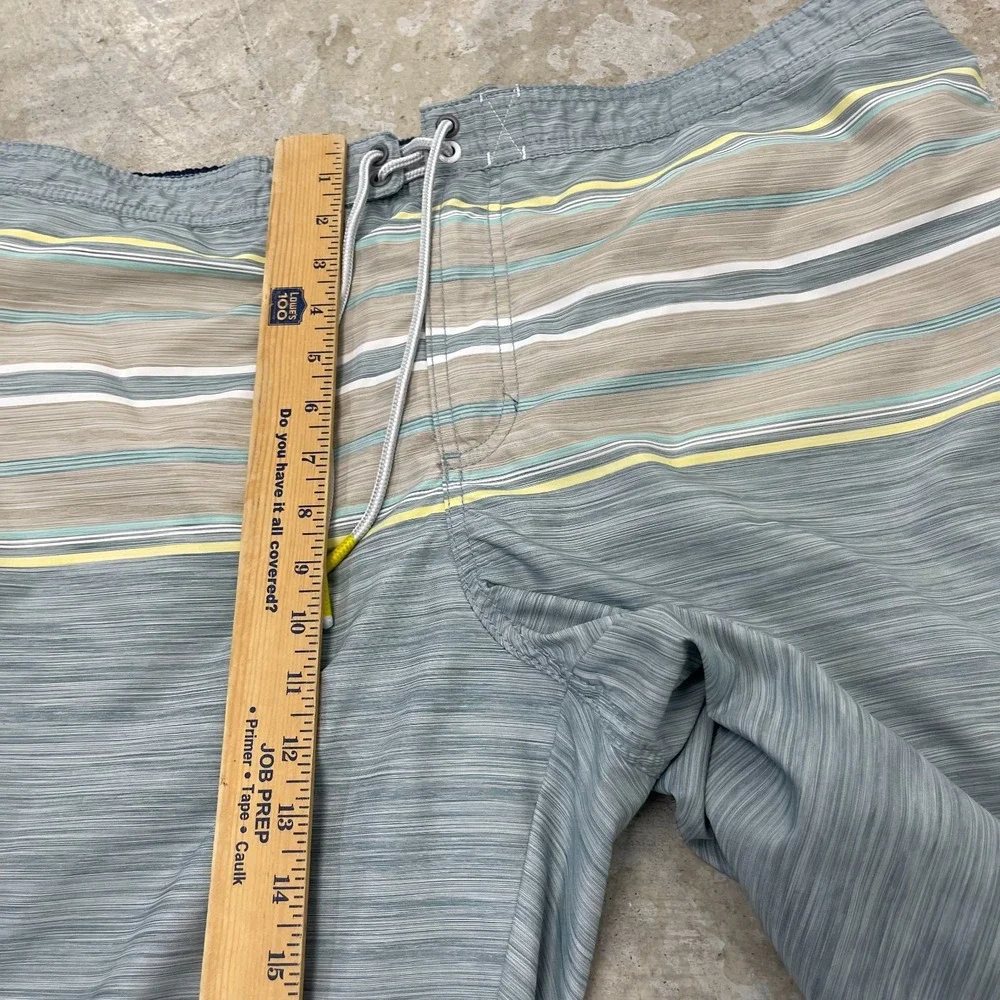Tommy Bahama Swim Trunks Men XXL Blue Stripe Board Shorts Mesh Lined Surf Resort